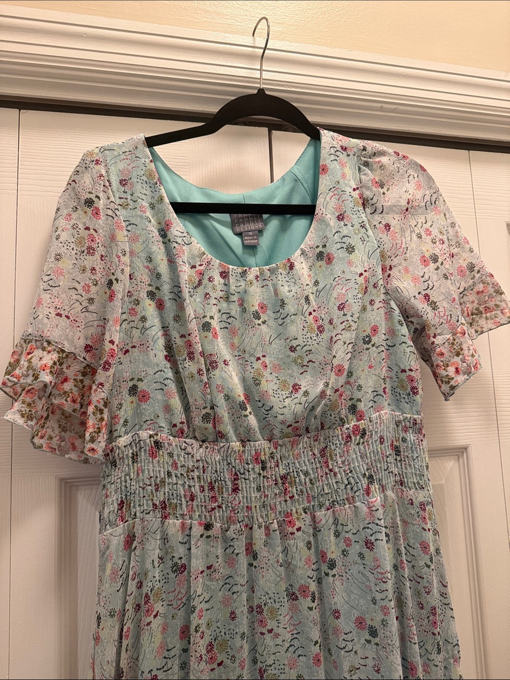 Rabbit Rabbit Rabbit Pastel Mint Floral Dress - Picture 2 of 5